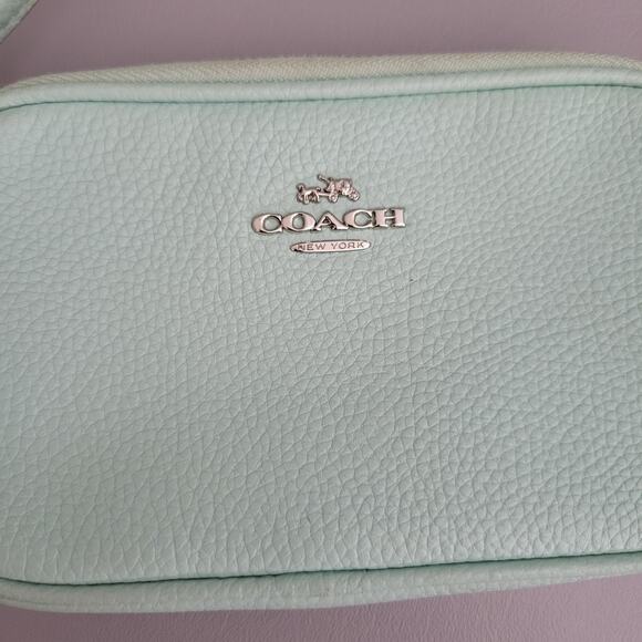 Coach Jes Tiffany Blue crossbody Double Zip Mini - Picture 4 of 15